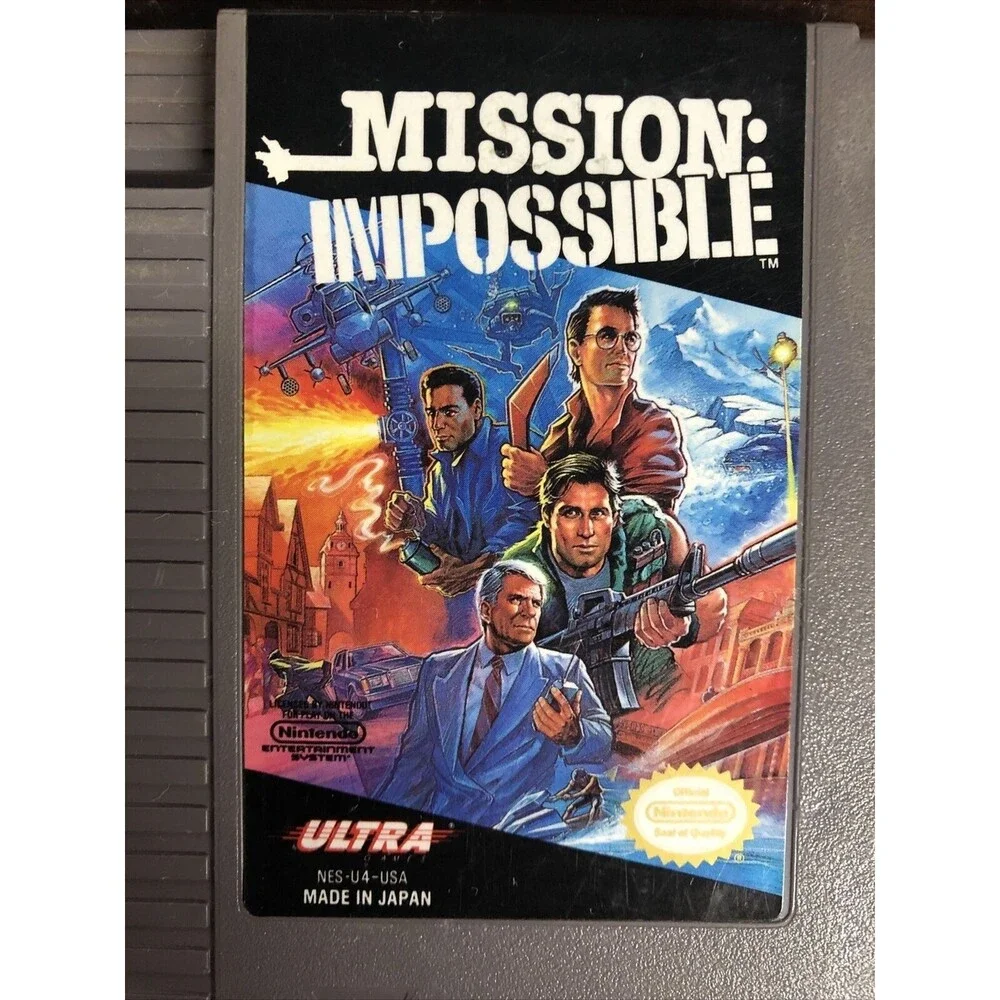 Mission Impossible Nintendo NES 1990 Authentic Cartridge Ultra Games Cracked